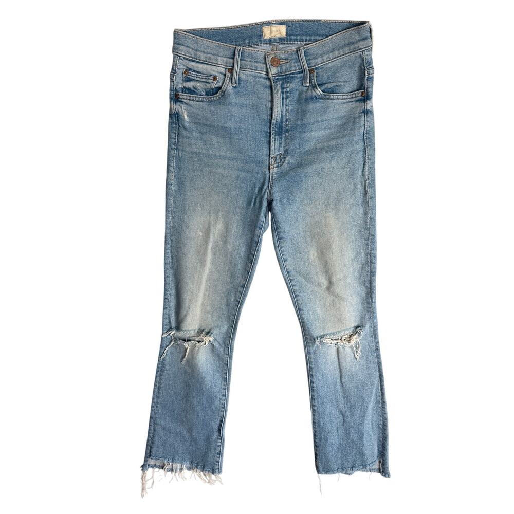 MOTHER Jeans The Insider Crop Step Fray High Rise Cropped Bootcut 26